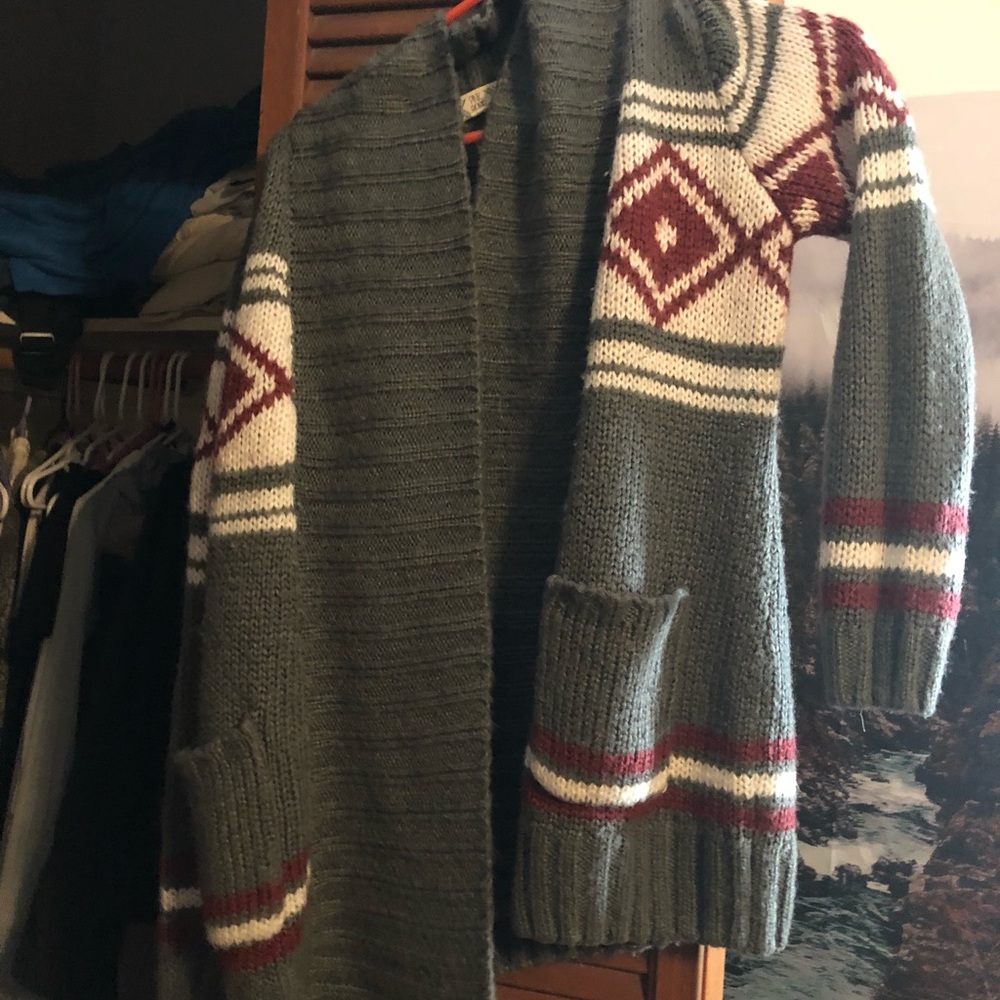 Printed cardigan with pockets